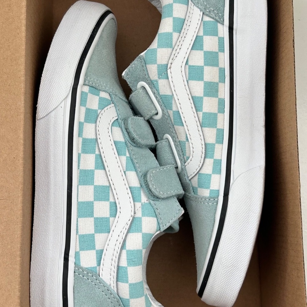*Gently Used* Old Skool Vans Color Theory Checker Kids SZ 3 - Picture 5 of 7